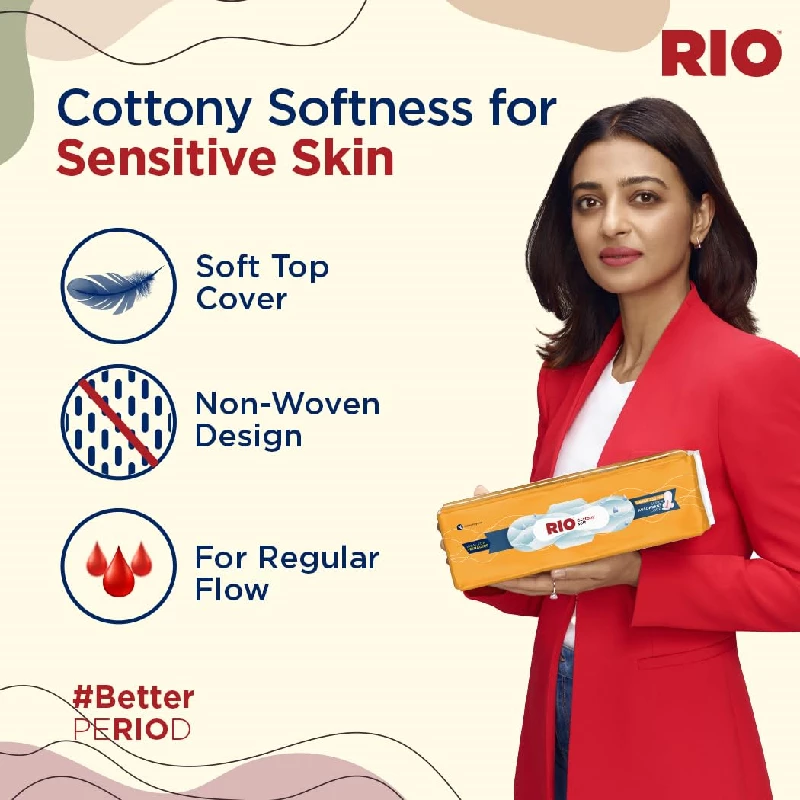 RIO Cottony Soft with Wings XL Sanitary Pads, 7 Pads-2.webp